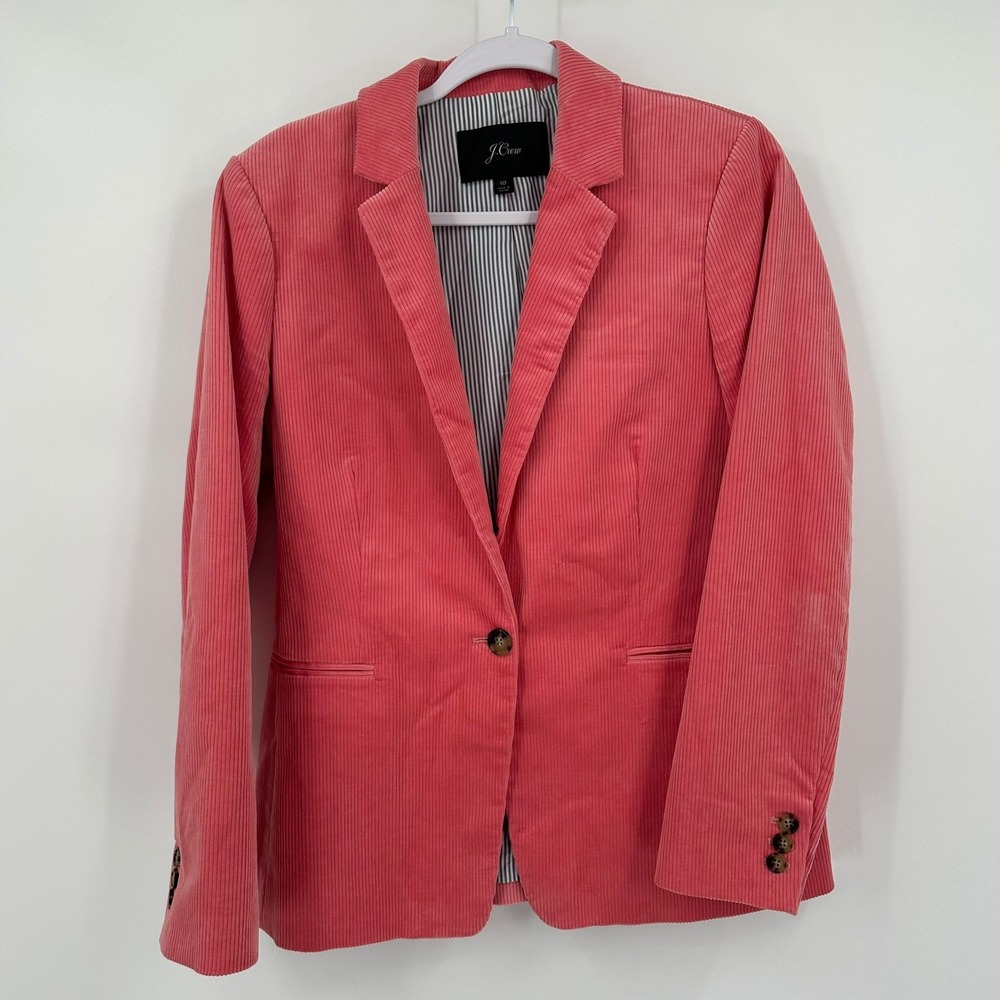 J Crew Womens Preppy Corduroy Blazer Size 10 Jacket Nantucket Old Money Academia